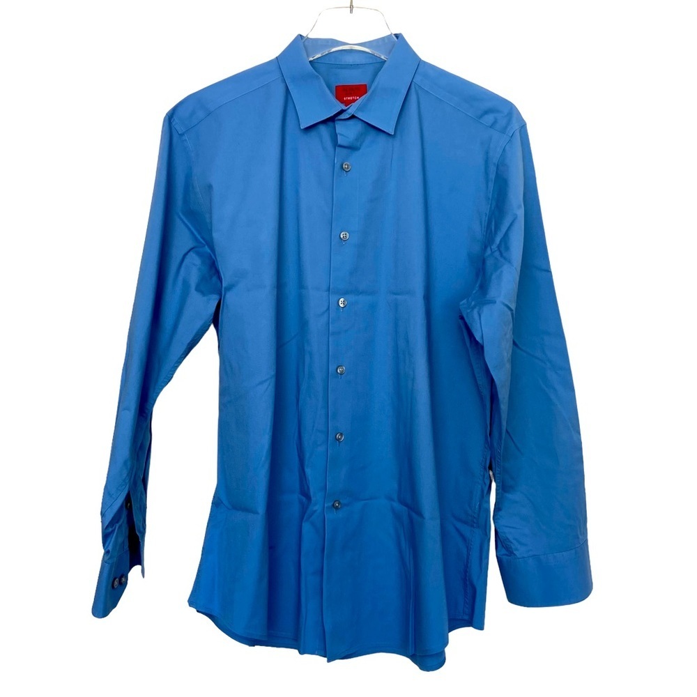 ALFANI Blue Long Sleeve Dress Shirt. Size 16-16.5 32/33 Slim fit. Large